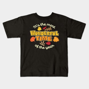 Fall - It's the Most Wonderful Time of the Year design Kids T-Shirt